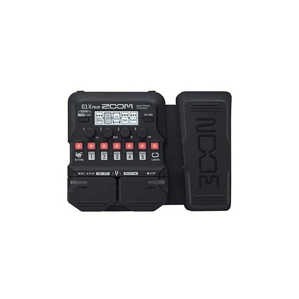 Pedal Multiefeitos Zoom G1X Four Preto