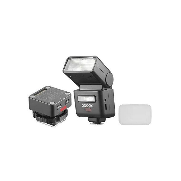 Estojo Mini Flash Godox IT32 + Disparador X5C para Canon + Difusor - Preto