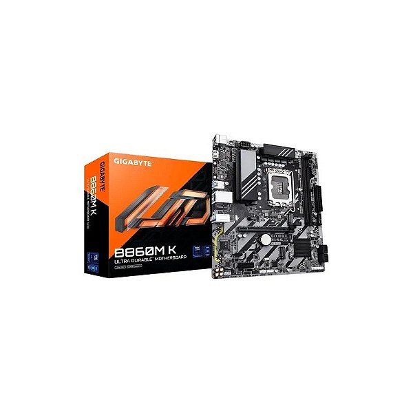 Placa Mãe Gigabyte B860M K DDR5 Soquete LGA1851 Chipset Intel B860 Micro ATX