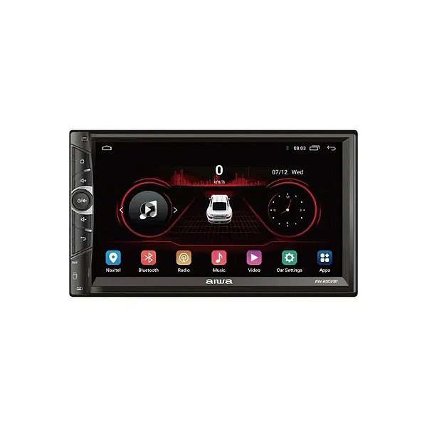Receptor Multimídia Aiwa AW-A502BT de 7" com GPS/Bluetooth