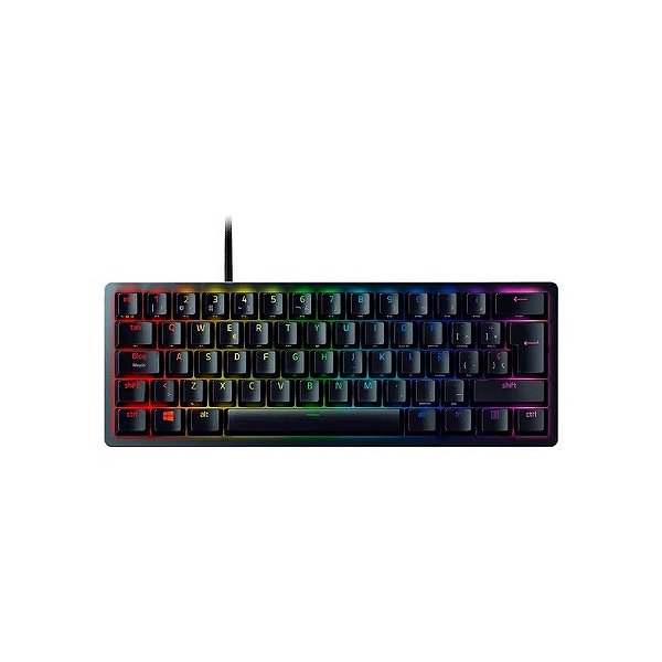 Teclado Gamer Razer Huntsman Mini 60% Optical Gaming com Switches Clicky Purple - RZ03-03392900-R311