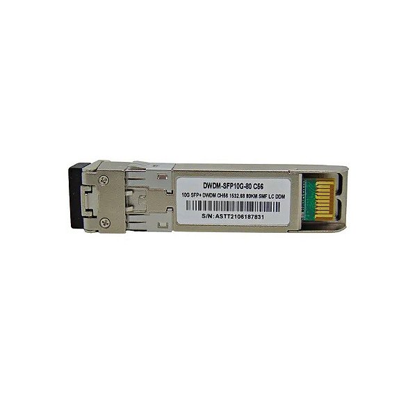 Transmissor SFP+ 1532.68nm C56 Cisco Mux Demux Fibra Óptica 80km com Mux-Demux