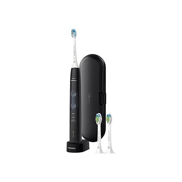 Escova de Dentes Elétrica Philips HX6423/34 Sonicare Protectiveclean 5300 - Preta/Branca