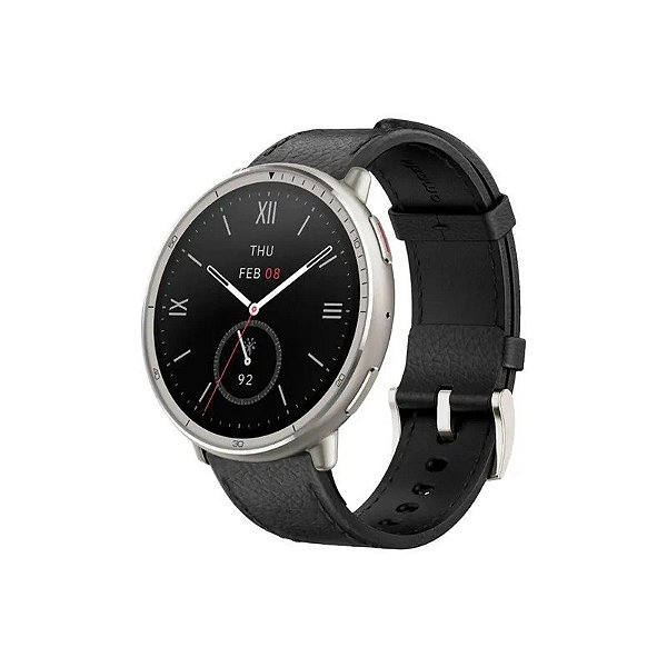 Relógio inteligente Xiaomi Amazfit Active 2 Round Premium A2437 - Bluetooth - GPS - Couro Preto