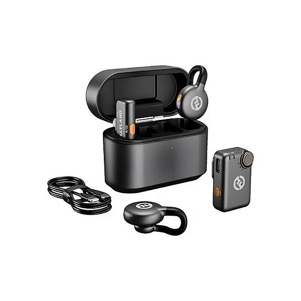 Microfone Hollyland Lark M2S Mini Combo USB-C Sem Fio 2TX+2RX