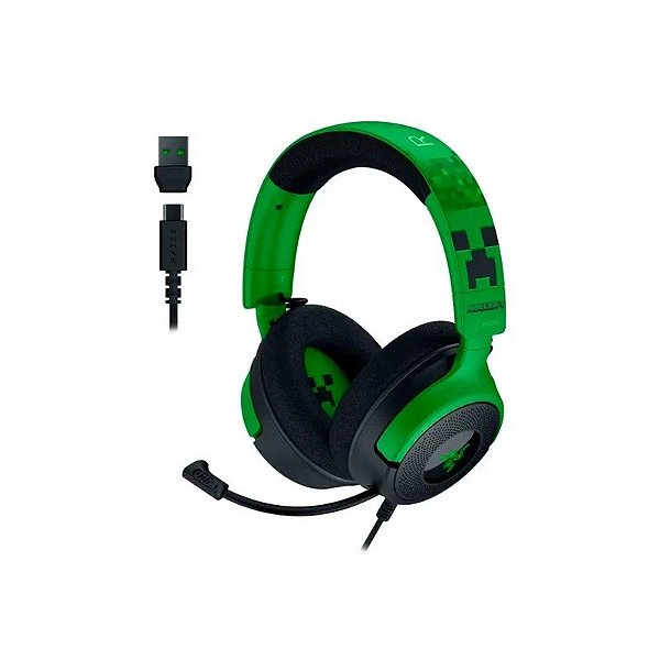 Fone de ouvido gamer Razer Kraken V4 X com fio RZ04-05180200-R3M1 Verde