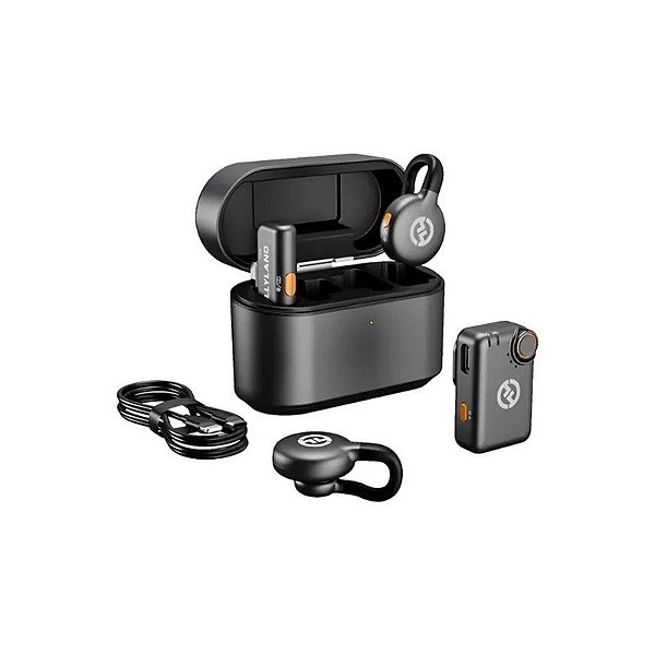 Microfone Lapela Hollyland Lark M2S Mini Combo Sem Fio para Smartphone - Preto (2TX+2RX)
