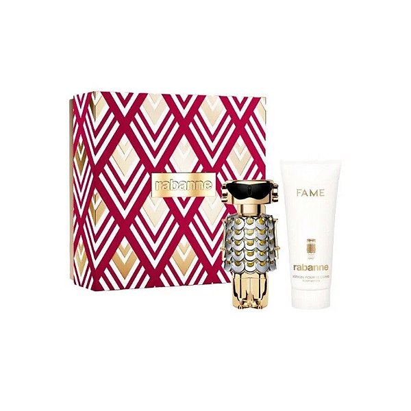 Kit Perfume Rabanne Fame Edp 80ML + Body Lotion 100ML Feminino