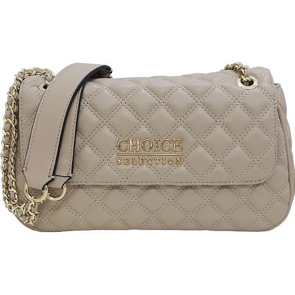 Bolsa Choice KL003 Bege/Dourado - Feminina