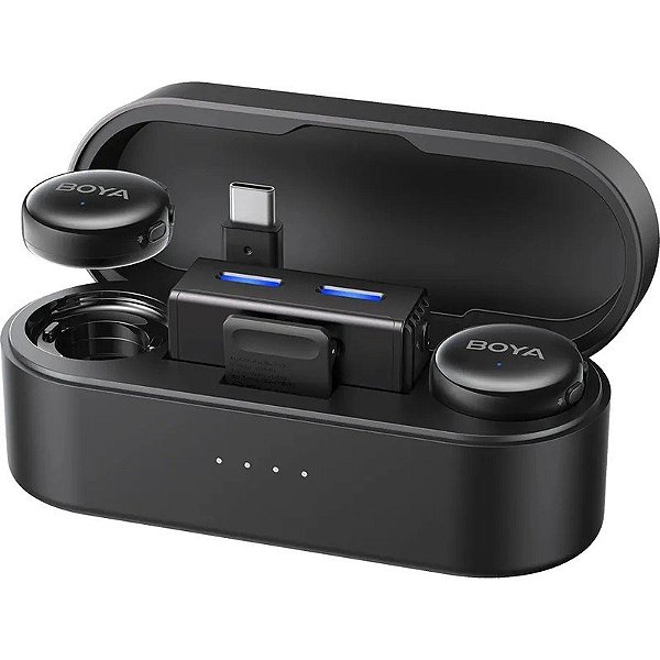 Microfone Sem Fio Boyalink 3-02 USB-C - Preto
