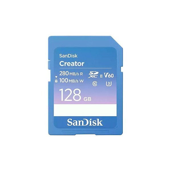 Cartão de Memória Sandisk Creator SDSDXEP-128-Gncis - 128GB - SD - 280MB/s