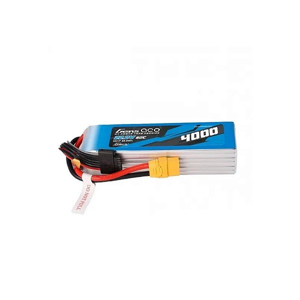 Pilha Lipo Gens Ace 22.2V 4000MAH 60C 6S Plug XT90