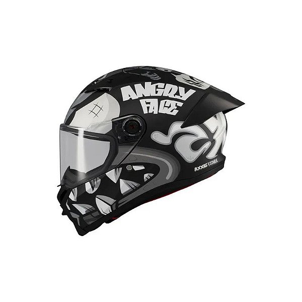 Capacete Axxis Fenix Angry Face B2 Fechado Tamanho XXL Fosco