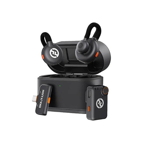Microfone Sem Fio Hollyland Lark M2S Mini Combo - USB-C - Recarregável - Space Gray