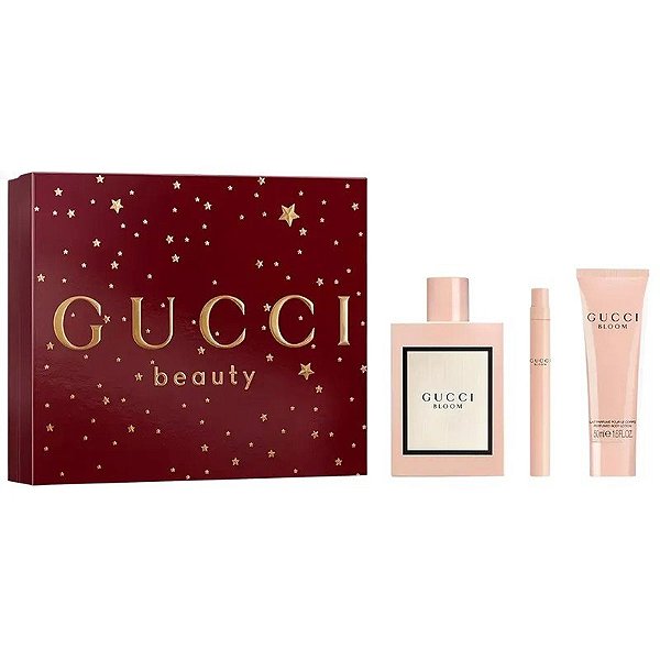 Kit Perfume Gucci Bloom EDP 100mL + 10mL + Loção Corporal 50mL - Feminino