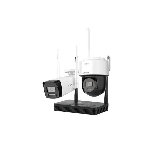 Kit NVS Wi-Fi IP da Hikvision com 2 Câmeras Bullet/Dome + 2MP + NVR NKS422W03H