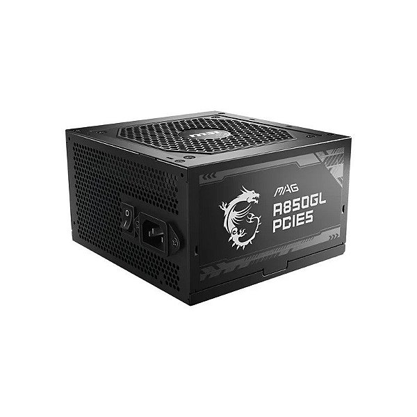 Fonte de Alimentação MSI Mag A850GL PCIE5 80 Plus Gold Totalmente Modular 850 W - Preta