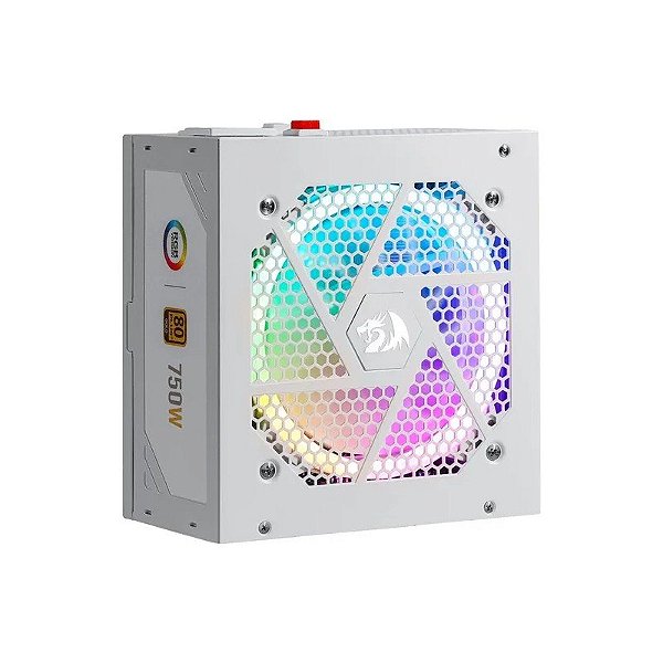Fonte Redragon RGPS GC-PS006W-1 ATX 750W 80 Plus Gold PFC Ativo RGB - Preto