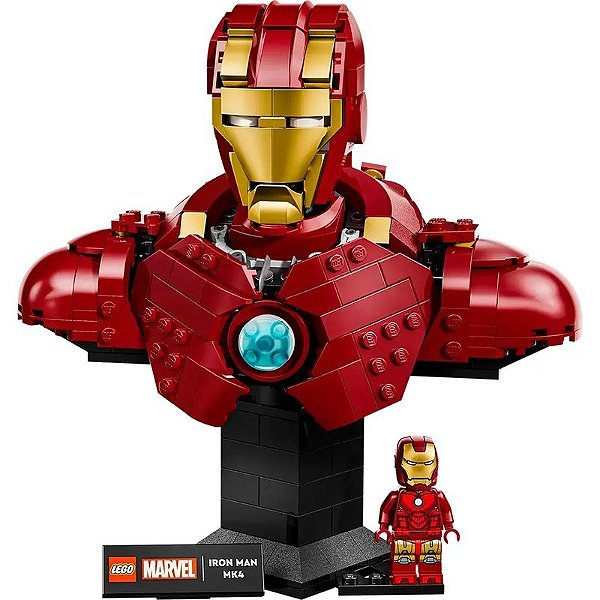 Busto Lego Marvel Infinity Saga Homem de Ferro Mk4 - 76327 (436 Peças)