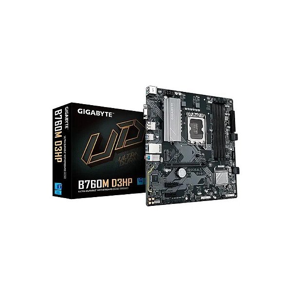 Placa Mãe Gigabyte B760M D3HP DDR5 Soquete LGA 1700 Chipset Intel B760 Micro ATX