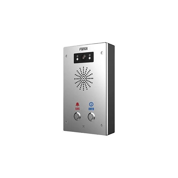 Interfone IP Fanvil I16S-02P 2 Linhas SIP PoE Intercomunicador