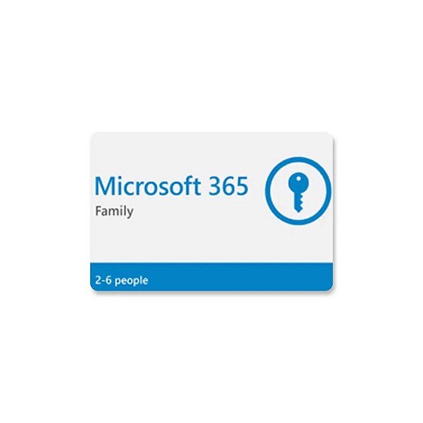 Pacote Digital Microsoft 365 Família 2 a 6 Pessoas