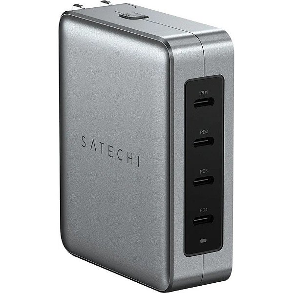 Carregador de Parede Satechi 4 Portas USB-C PD GaN 145W ST-W145GTM