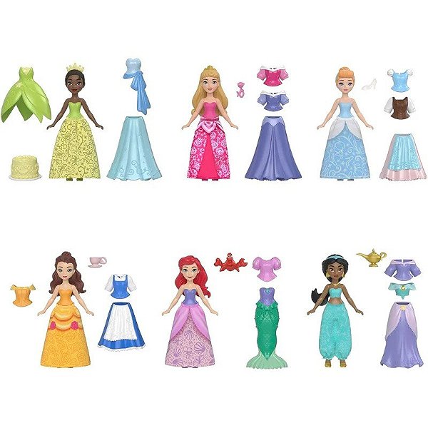 Conjunto de Moda de Bonecas Conto de Fadas Disney Princess Mattel - HPD51