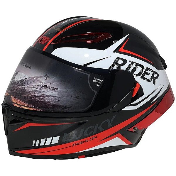 Capacete para Moto LV Cool Helmets P7 - Tamanho XL (61-62) Conqueror Vermelho