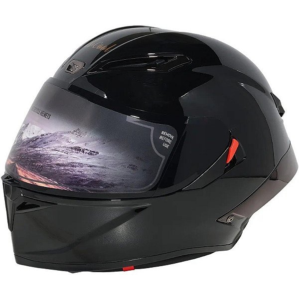 Capacete para Moto LV Cool Helmets P7 - Tamanho L (59-60) Preto Brilhante