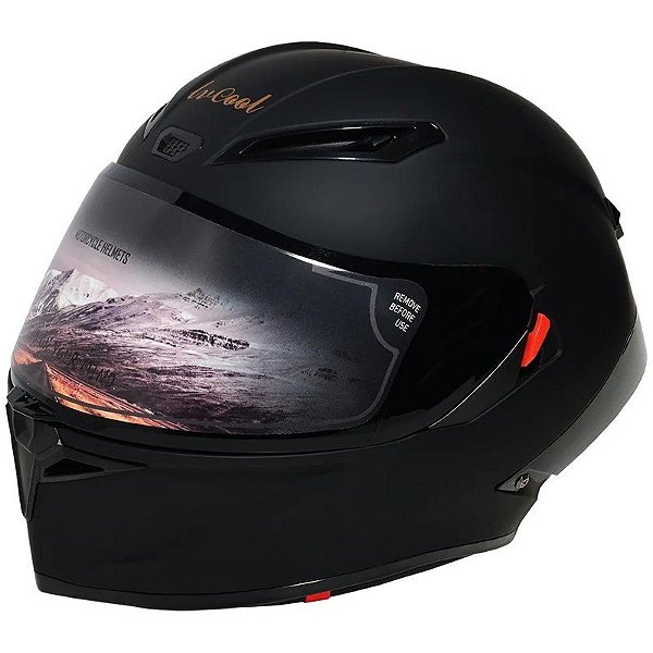 Capacete para Moto LV Cool Helmets P7 - Tamanho XL (61-62) Preto Fosco