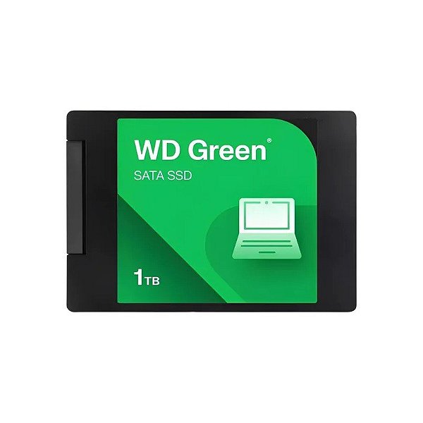 SSD 2.5" Western Digital Green SATA 545-450 MB/s 1 TB - Preto/Verde (WDS100T5G0A)