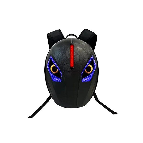 Mochila HD Play PB6096B - com LED - À Prova D'Água - Preto