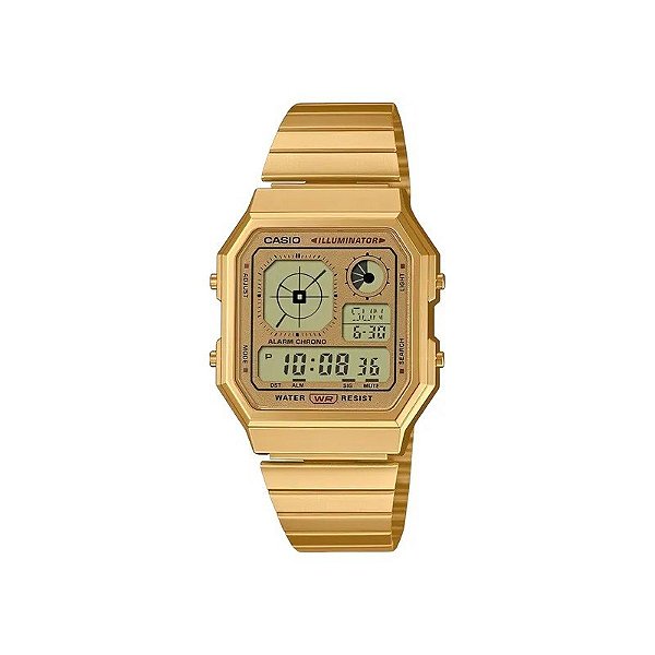 Relógio Casio Vintage A130WEG-9ADF Digital Unissex - Dourado