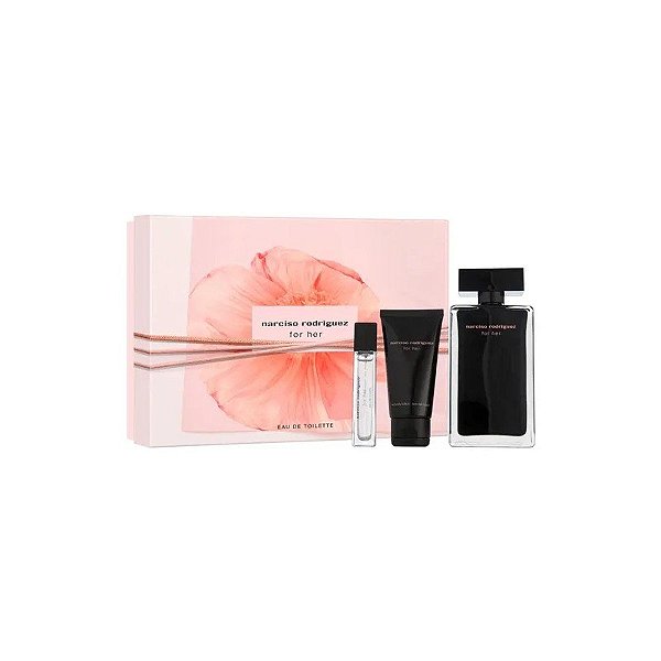 Kit Narciso Rodriguez For Her MD24 - 3 Em 1 - Perfume Edt 100ML + Perfume Edt 10ML + Loção Corporal 50ML