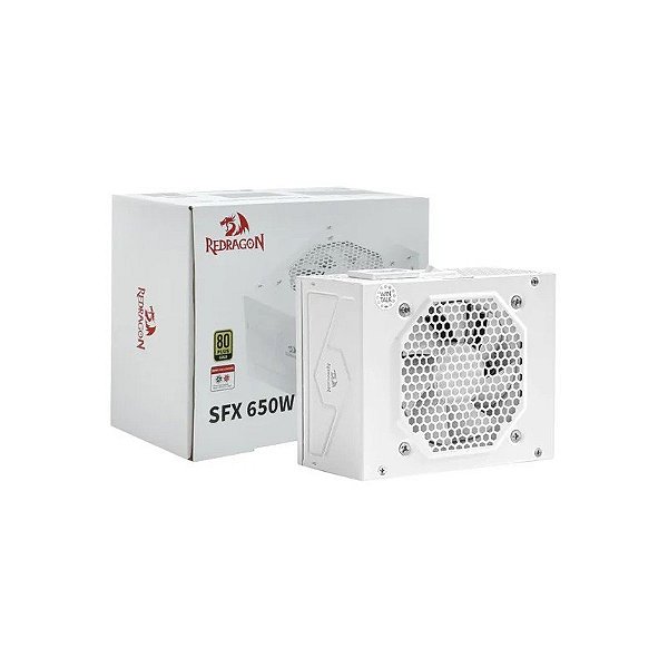Fonte de Alimentação Redragon SFX 650W GC-PS014W 80 Plus Gold ATX Full Modular - Branca