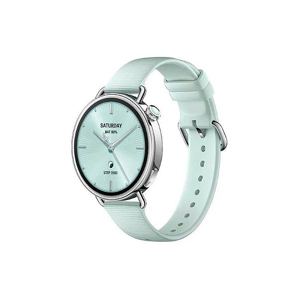 Relógio Inteligente Xiaomi Watch S4 M2502W1 BHR080CGL - Bluetooth - GPS - 41MM - Borracha Fluorelastômero Verde Menta