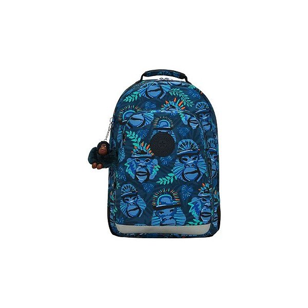 Mochila Kipling Class Room Blue Monkey Fun
