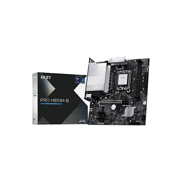 Placa-Mãe MSI Pro H810M-B DDR5 Socket LGA 1851 Chipset Intel H810 Micro ATX