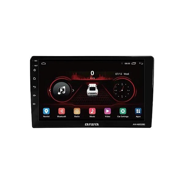 Receptor Multimídia Aiwa AW-A802BS de 9" com GPS/Bluetooth
