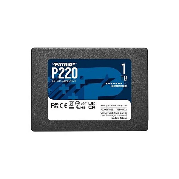 SSD 2.5" 1TB Patriot P220 P220S1TB25 550/490 MB/s