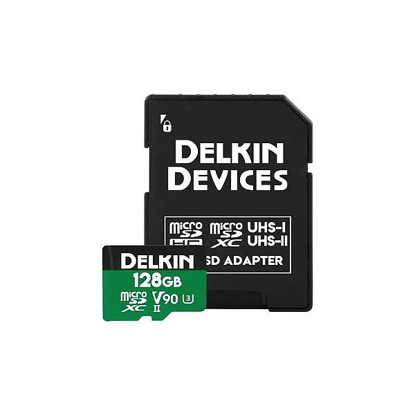 Cartão de Memória Delkin Power MicroSD UHS-II SDXC U3 V90 128GB