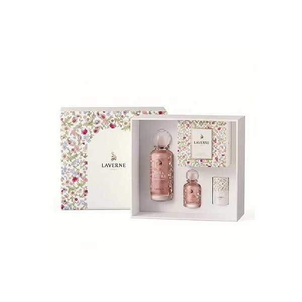 Kit Perfume Laverne Riyadh Miss L.Garden Edp - 200ML - 50ML - 10ML X5