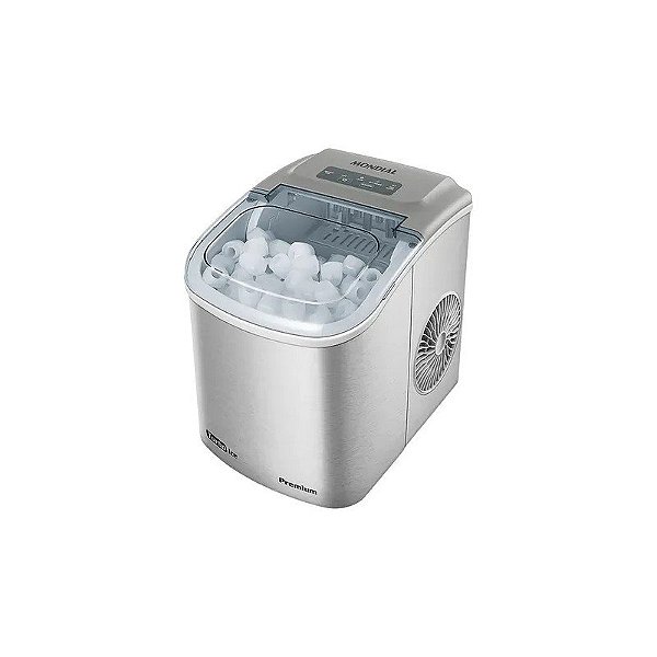 Máquina de Gelo Mondial Turbo Ice Premium MG-12-Gi 12KG 220V Prata