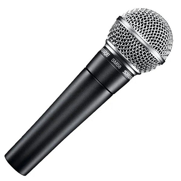 Microfone Vocal Shure SM58-LC com Fio Preto (cabo não incluído)