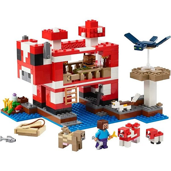 Jogo Lego Minecraft A Casa Mooshroom - 21270 (500 Peças)
