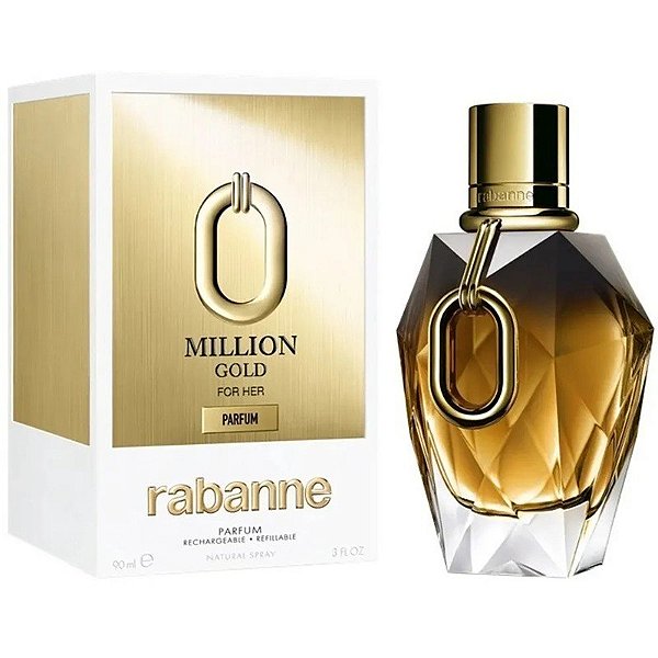 Perfume Paco Rabanne Million Gold For Her Parfum 90mL - Feminino (Recarregável)