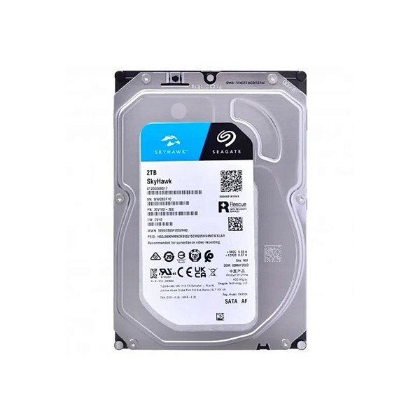 Disco Rígido SATA 3.5" 2TB Seagate Skyhawk ST2000VX017