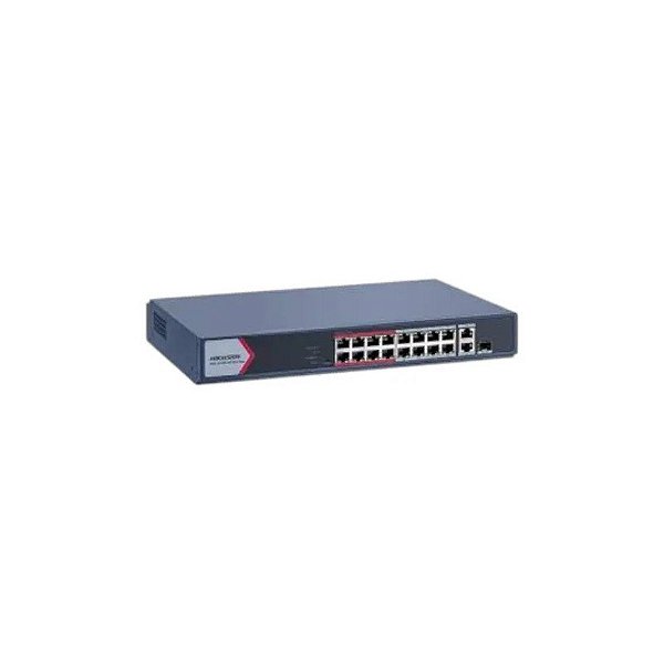 Hub Switch Hikvision 16 Portas 10/100Mbps PoE Gigabit DS-3E1318P-Ei/M