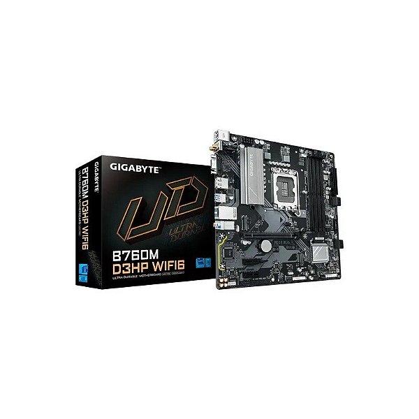 Placa Mãe Gigabyte B760M D3HP WIFI6 DDR5 Socket LGA 1700 Chipset Intel B760 Express Micro ATX